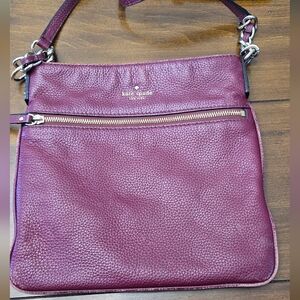 Kate Spade Burgundy Leather Crossbody Bag